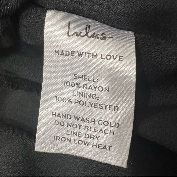 Lulus Heart of Marigold Black Wrap Maxi Dress Women’s Sz L - Picture 7 of 11